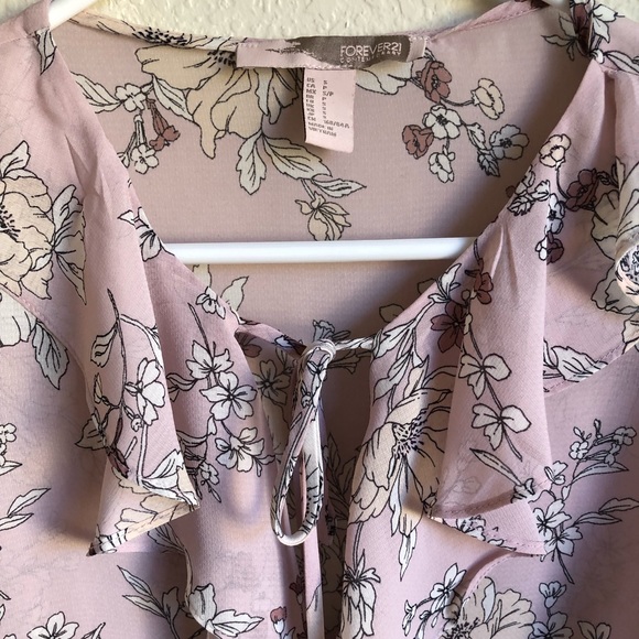 Floral Chiffon Ruffle Top - Picture 5 of 6